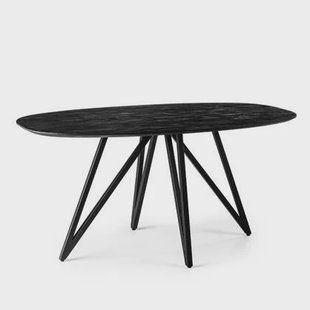 Vurna Dotan eettafel ovaal 160x90 cm - zwart Vurna Dotan eettafel ovaal 160x90 cm - zwart