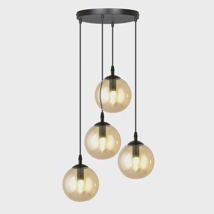 Glazen hanglamp eetkamer Cosmo rond 4-lichts | NADUVI Collection