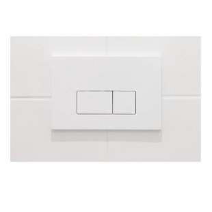 Bedieningsplaat Qeramiq Push Met DualfFush Frontbediening ABS Rechthoek Glans Wit