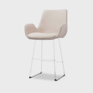 Nolon Nino-Eef Barkruk Beige - met Armleuning - Wit - 65 cm