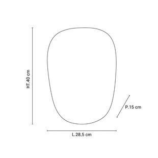 MARKET SET wandlamp Screen 70's, 40 cm hoog, jute, textiel