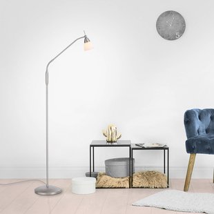 Paul Neuhaus Pino vloerlamp, zilver, 163 cm, dimbaar, G9
