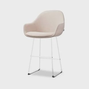 Nolon Nino-Mae Barkruk Beige - met Armleuning - Wit - 65 cm