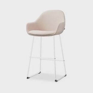 Nolon Nino-Mae Barkruk Beige - met Armleuning - Wit - 75 cm