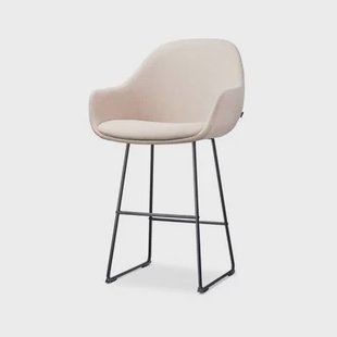 Nolon Nino-Mae Barkruk Beige - met Armleuning - Zwart - 65 cm