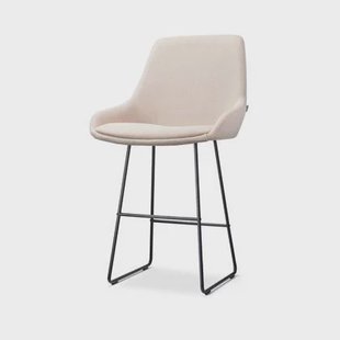 Nolon Nino-Isa Barkruk Beige - Stof - Zwart Onderstel - 65 cm