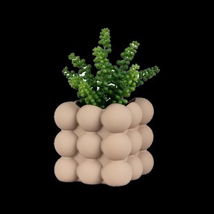 Annemarie bloempot keramiek bruin - 13,5 x 13 cm