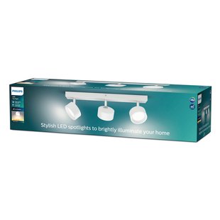 Philips Bracia LED plafondspot 3-lamps, wit Philips Bracia LED plafondspot 3-lamps, wit