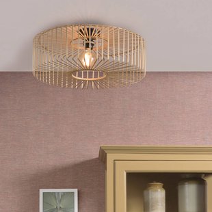 Good & Mojo GOED & MOJO Bromo plafondlamp gemaakt van bamboe, Ø 60cm