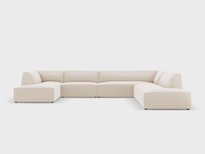 7-zits panoramische hoekbank Sao rechts kunstleer | Windsor & Co