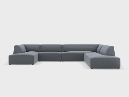 7-zits panoramische hoekbank Sao rechts kunstleer | Windsor & Co