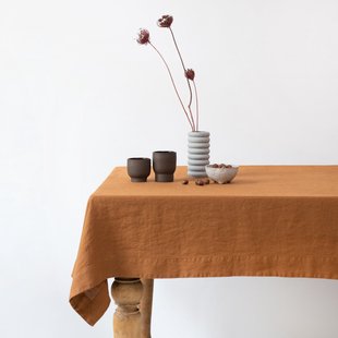 Linen Tales - linnen tafelkleed - hazelnut - 300 x 140 cm