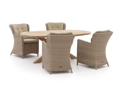 Intenso Milano/ROUGH-Y Ellips 200cm dining tuinset 5-delig - Laagste prijsgarantie!