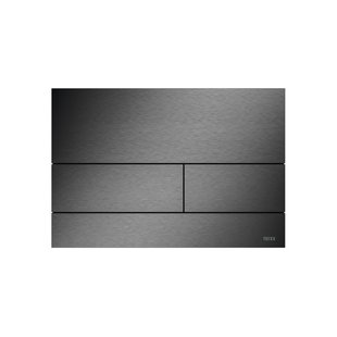 TECEsquare II metaal WC-bedieningsplaat voor duospoeltechniek, geborsteld zwart chroom (met anti-vingerprint)