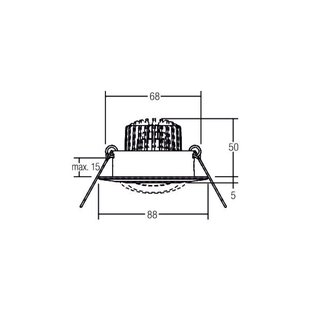 BRUMBERG BB13 inbouw dim2warm RC-dim chroom