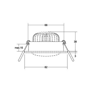 BRUMBERG BB35 LED inbouwspot niet dimbaar wit