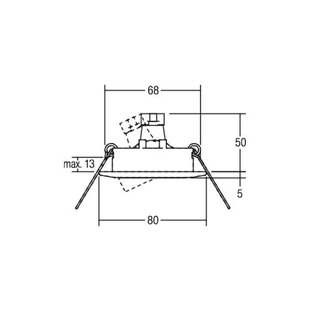 BRUMBERG Drawer inbouwspot zwenkbaar roestvrij staal