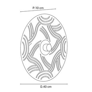 MARKET SET Ariane wandlamp, Ø 40 cm zwart