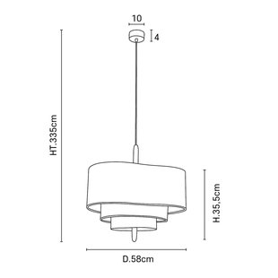 MARKET SET Pebble textiele hanglamp crème Ø 58 cm