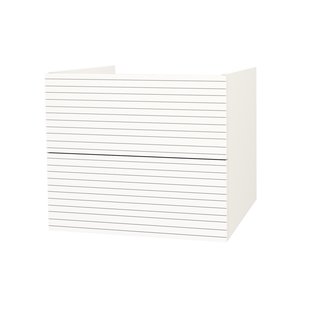 Onderkast BWS Elite 60x45x50 cm Met Horizontaal Reliëf Mat Wit