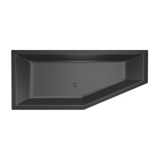 Xenz Society Hoekbad - 180x80x48 - afvoer Midden - Links - Compact - acryl - ebony 6962-29