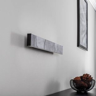 Quitani Zino LED wandlamp, 20W, leisteen grijs