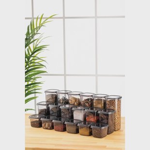 Set van 18 bewaarbakjes Dale 17.7L | Hermia Set van 18 bewaarbakjes Dale 17.7L | Hermia
