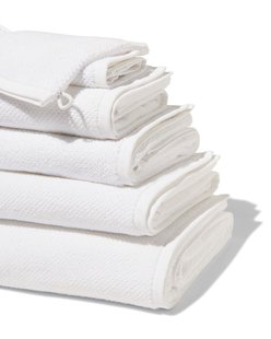 HEMA Handdoeken tweedekans recycled katoen wit (wit)