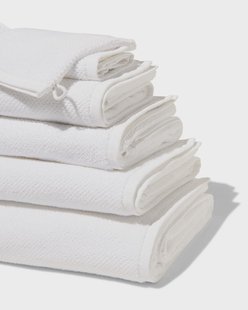 HEMA Handdoeken tweedekans recycled katoen wit (wit)