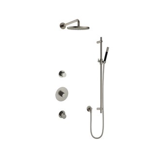Hotbath Cobber IBS20 Regendoucheset inbouw - 35cm wandarm - 20cm ronde hoofddouche - staafhanddouche - glijstang - nikkel geborsteld IBS20GN7 Hotbath Cobber IBS20 Regendoucheset inbouw - 35cm wandarm - 20cm ronde hoofddouche - staafhanddouche - glijstang - nikkel geborsteld IBS20GN7