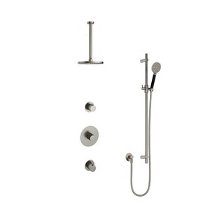 Hotbath Cobber IBS20 Regendoucheset inbouw - 30cm plafondarm - 20cm ronde hoofddouche - 3 standen handdouche - glijstang - nikkel geborsteld IBS20GN137 Hotbath Cobber IBS20 Regendoucheset inbouw - 30cm plafondarm - 20cm ronde hoofddouche - 3 standen handdouche - glijstang - nikkel geborsteld IBS20GN137