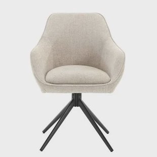 Livingfurn Thomas draaibare armstoel - stof - toffee