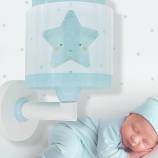 Dalber Baby Dreams wandlamp met stekker, blauw