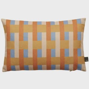 FÉST Striped Sierkussen 30 x 45 cm - Baja Blue