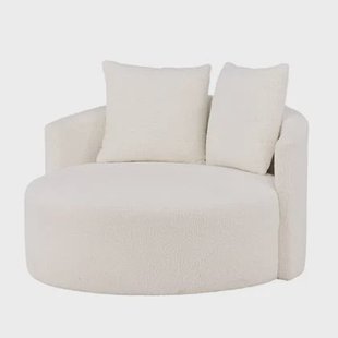 Nest living Kathleen loveseat teddystof wit