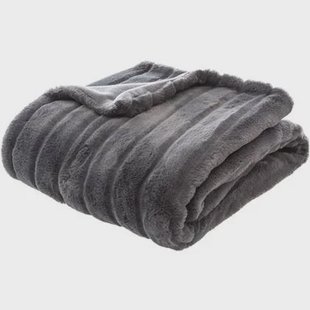 Atmosphera Plaid|deken Manoir - donker grijs - 120x160 cm - polyester Atmosphera Plaid|deken Manoir - donker grijs - 120x160 cm - polyester