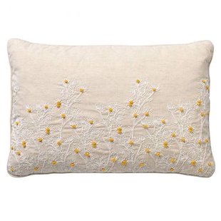 CAMILLA | Sierkussen | 40x60 cm Pumice Stone | Beige | Bloemenprint |