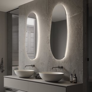 Spiegel Martens & Meijer Amsterdam Organisch 50x100 cm Met Verlichting en Verwarming