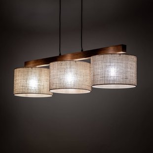 TK Lighting Hanglamp Jute, 3-lamps, balk
