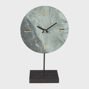 Tafelklok marmer - blauw - 20x7x30 cm