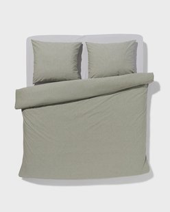 HEMA Dekbedovertrek 200x200/220cm chambray groen (groen)