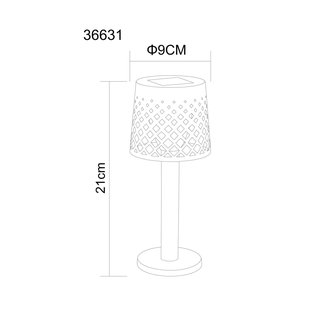 Globo Solar-accu-tafellamp 36631, IP44, zwart