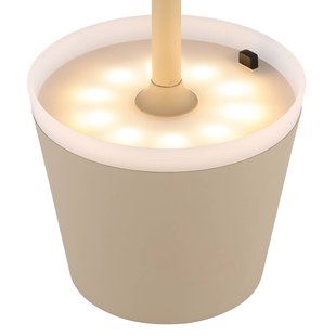 Globo Solar-tafellamp 36637S, IP44, zand