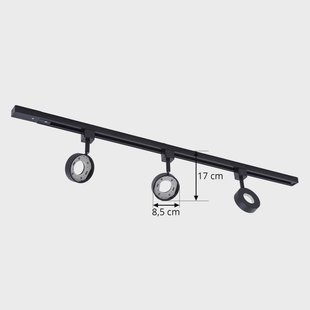 Prios Jardani railsystem 3-lamps zwart
