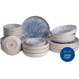 James Cooke - Azure Vintage - Serviesset - 6 persoons - 24 delig