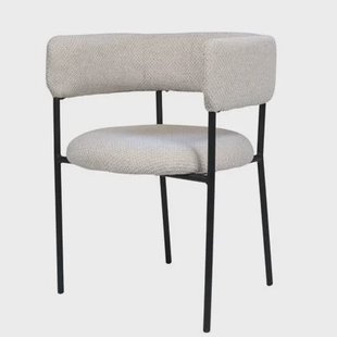 Giga Meubel - Eetkamerstoel Beige met Armleuning - Malene - Set van 2