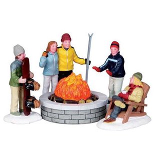 Lemax - &apos;Fire Pit&apos; - Verlicht figuur - Exclusief adapter