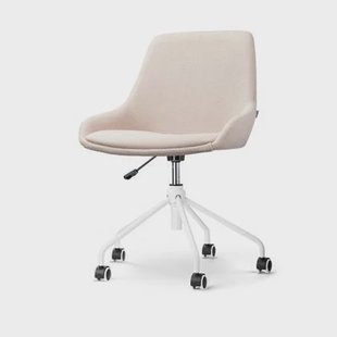 Nolon Nout-Isa Bureaustoel Beige - Stof - Wit Onderstel