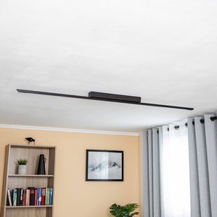 Quitani Niara LED plafondlamp, zwart geanodiseerd