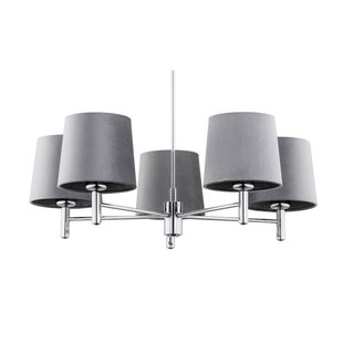 Argon Hanglamp Bono, 5-lamps, chroom/grijs